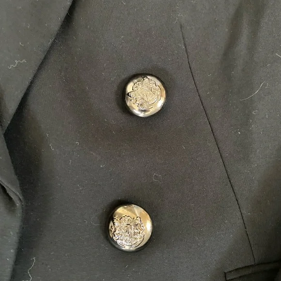 Pink Tartan Size 4 Black Lined Blazer - Picture 4 of 8